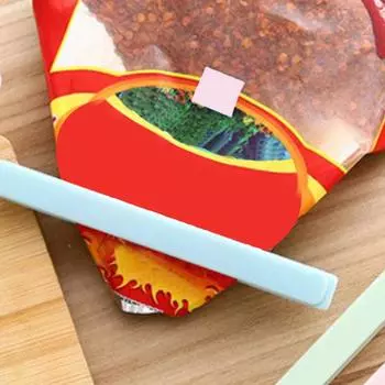 Зажим для герметизации пищевых пакетов Пластиковая упаковка для закусок Хранение Многоразовая Портативная L Синяя запечатывающая клипса для пищевых пакетов Запечатывающая клипса для закусок