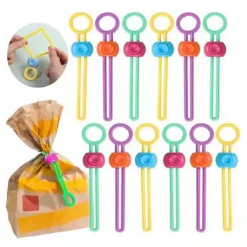 Зажим для герметизации пищевых пакетов Регулируемые зажимы для герметизации свежести Многофункциональная уплотнительная веревка Портативный органайзер для кабеля Кухонные гаджеты