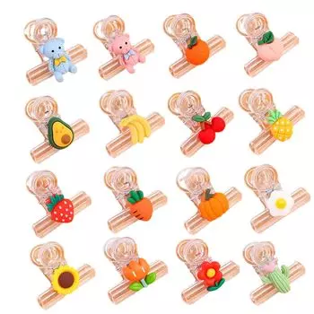 Зажим для глаз Юрика, маленький пластиковый прозрачный зажим, набор из 16 канцелярских зажимов, зажим для запечатывания файлов, канцелярские принадлежности, бумажный файл для документов