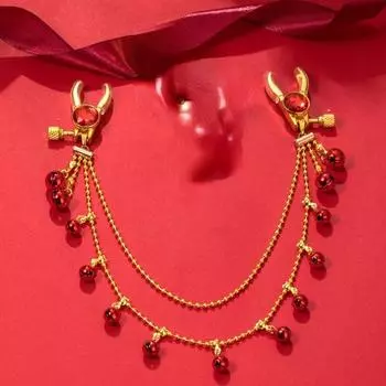 Зажим для груди с кисточкой и зажимом колокольчик Инь, набор секс-игрушек SM Flirting