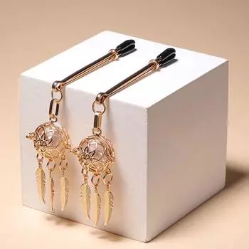 Зажим для груди SM Товары для взрослых Флирт Gold Wide Clip