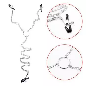 Зажим для груди, забавное эротическое ощущение стянутости, регулируемый зажим с тремя зажимами, зажим для стимуляции груди для пары