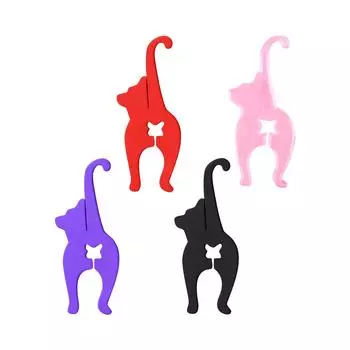 Зажим для хлеба в виде кошачьей попы, Многоразовая завязка для пакета с хлебом, Милые аксессуары с животными, Сохраняют вашу еду свежей. One Size