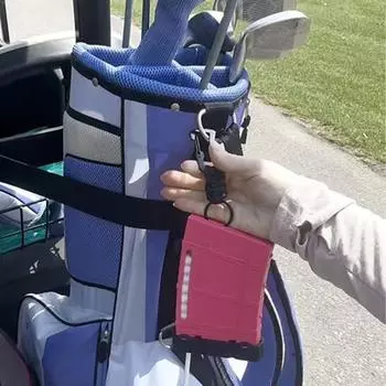 Зажим для хранения клюшек для гольфа, коробка для хранения клюшек для гольфа, вмещает 18 клюшек, переносной держатель для клюшек для гольфа с карабином для крепления к поясной сумке синий