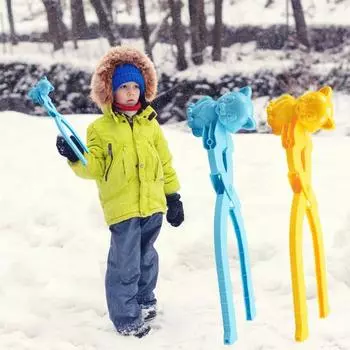 Зажим для изготовления снежков Простое управление Экономия труда Прекрасный легкий детский зажим для изготовления снежков на зиму L синий