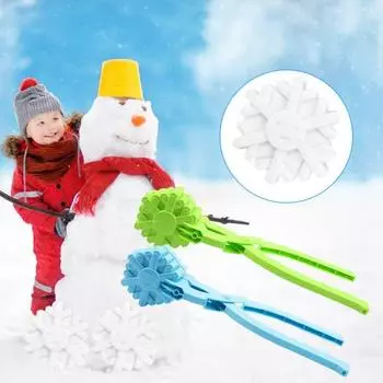 Зажим для изготовления снежков, устойчивый к деформации, гладкая поверхность, компактный, практичный, зимний инструмент для борьбы со снегом для детей S синий