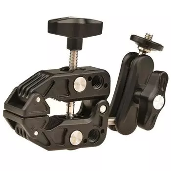 Зажим для камеры, волшебный зажим с шаровой головкой на 360 градусов и отверстиями 1/4 3/8 дюйма для монитора зеркальной камеры, светодиодный светильник чёрный