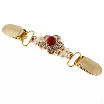 Зажим для кардигана с пряжкой для свитера и рукавами из бисера Зажимы Gold Leaf