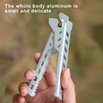 Зажим для кастрюли из алюминиевого сплава с полой ручкой, зажим для горячей пластины, зажим для кемпинга на открытом воздухе, противоожоговые щипцы, держатель зажима серебряный