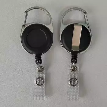 Зажим для катушки бейджа, выдвижной, фиксирующий, портативный, удобный, выдвижной, держатель для удостоверения личности, школьные принадлежности