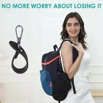 Зажим для кепки из искусственной кожи. Зажим для поддержания порядка и защиты шляпы от падения на открытом воздухе. коричневый