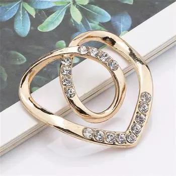 Зажим для кольца на шарф-зажимы для галстуков на футболках, угловая завязка для одежды, пуговица для женщин, модная металлическая застежка для рубашки, пряжка One Size