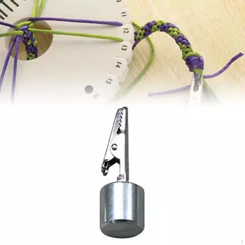 Зажим для конца нити Аллигатор Портативный ткацкий инструмент Пряжа Хвост Вязание для Дискового вязания 6 cm With Hook