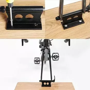 Зажим для крепления быстросъемного багажника для велосипеда Крепление для блока передней вилки Держатель для парковочной стойки Инструменты для крепления багажника для велосипеда чёрный