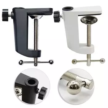 Зажим для крепления на столешницу из алюминиевого сплава, настольная лампа, С-образный зажим, кронштейн для настольного фиксированного кронштейна, кронштейн для микрофонной стойки black