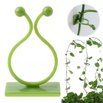 Зажим для крепления растений, настенный зажим для фиксации лозы, самоклеящийся крючок, невидимые зажимы для поддержки растений, вьющиеся растения для помещений и улицы 50pcs белый