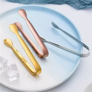 Зажим для кубиков льда из нержавеющей стали, щипцы для льда, зажим для хлеба, еды, барбекю, зажим для барбекю, зажим для льда, панель инструментов, кухонные принадлежности, зажим 10,8 см