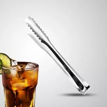 Зажим для льда из нержавеющей стали, щипцы для льда Ktv Grab Ice, зажим для еды, мини-ведро для льда, щипцы для кубиков сахара Small #C15YQ #2pcs