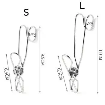 Зажим для линии, большой размер, крючок, зажим для ванной комнаты, кухонная вешалка из нержавеющей стали, зажим для хранения, аксессуары S