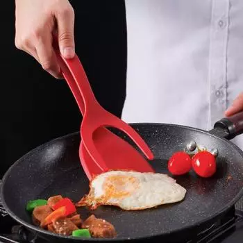 Зажим для лопаты Пищевой термостойкий Не содержит BPA Нескользящая ручка Эргономичная удобная ручка Хлеб Еда чёрный