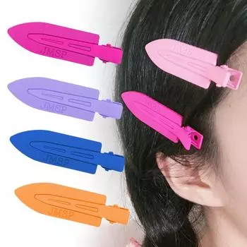 Зажим для макияжа ярких цветов, металлическая краска для выпечки, флуоресцентная заколка для челки, зажим для края, звезда, тот же стиль, цветной боковой зажим синий