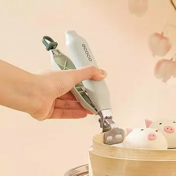 Зажим для миски, антиожоговый зажим для кухонных принадлежностей, нескользящий и жаропрочный держатель для сумочки, держатель для миски, зажим для тарелок серый