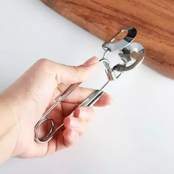 Зажим для морепродуктов, экономящий труд для вечеринок, легкие щипцы для улиток, зажим для морепродуктов, хорошая гладкая поверхность, нержавеющая сталь серебряный