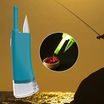 Зажим для мотыля для приманки Bander с подсветкой, устройство для быстрого крепления, 150 лент, инструмент для рыболовных приманок, синий