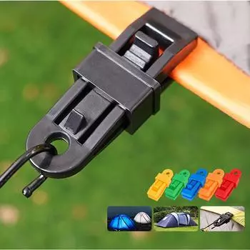 Зажим для навеса для уличной палатки, солнцезащитный козырек, ветрозащитная фиксирующая пряжка, усиленная пряжка для ветровой веревки, большой зажим для палатки, аксессуары для кемпинга и пешего туризма красный