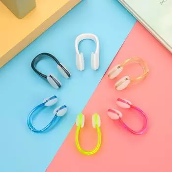 Зажим для носа для плавания 10 шт., мягкий силиконовый карамельного цвета, маленький, универсальный, для взрослых и детей, водные виды спорта синий