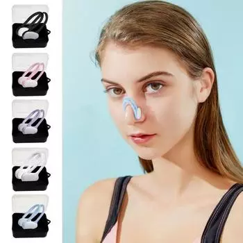 Зажим для носа для плавания, водонепроницаемая затычка для ушей для начинающих, детей и взрослых, красочная аварийная пробка для носа, зажим для носа, аксессуары для плавания A синий