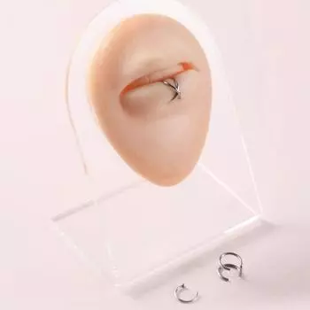 Зажим для носа из нержавеющей стали, новый непористый зажим для прокола, ложное кольцо в носу