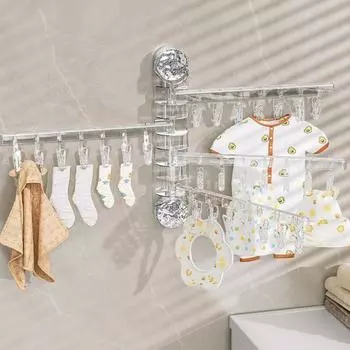 Зажим для носков, вращение на 180 градусов, настенный складной, противоскользящий, присоска, трусы большой вместимости, держатель для сушки полотенец, зажим для одежды, зажим для носков, вешалка