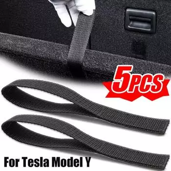Зажим для открывания багажника автомобиля, крышка заднего ящика, волшебная лента, нейлоновая ручка, ремень для Tesla Model Y, аксессуары для интерьера
