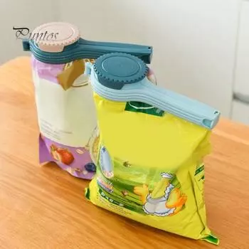 Зажим для пакета с носиком для заливки Зажимы для пищевых пакетов для герметизации Многоразовые пластиковые зажимы для запечатывания крышек Удобные зажимы для пакетов с носиком для заливки для хранения продуктов Влагонепроницаемые светло-синий