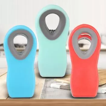 Зажим для пакетов с закусками, сохраняющий свежесть, влагонепроницаемый, с магнитным уплотнительным зажимом для холодильника для длительного хранения синий