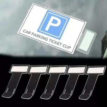 Зажим для парковочного талона на лобовое стекло Держатель для купюр Крепление-органайзер Стайлинг автомобиля Наклейки на лобовое стекло Домашний офис
