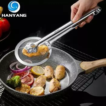 Зажим для пищевых продуктов из нержавеющей стали 304, бытовой сепаратор для жареного масла, ложка, фильтр, зажим для слива масла, многофункциональный масляный сепаратор, зажим для масляного сепаратора золотой