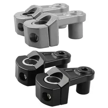 Зажим для подъема руля Зажим для крепления руля Алюминиевый сплав для крепления подъемов руля мотоцикла Зажим для увеличения высоты руля серебряный