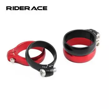 Зажим для подседельного штыря велосипеда 31,8/34,9 мм, сверхлегкий алюминиевый сплав с ЧПУ, замок для горного велосипеда, хомут для подседельного штыря, аксессуары для велоспорта 31.8mm чёрный