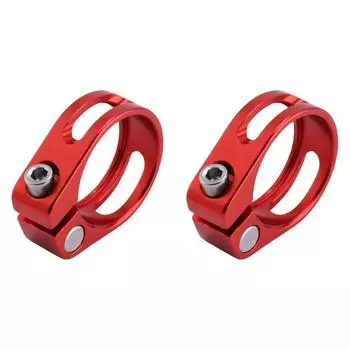 Зажим для подседельного штыря велосипеда FE # из алюминиевого сплава, зажим для трубки подседельного штыря велосипеда 28,6 мм (красный)
