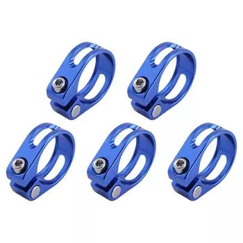 Зажим для подседельного штыря велосипеда из алюминиевого сплава, зажим для трубки подседельного штыря велосипеда 28,6 мм (синий)