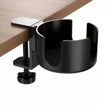 Зажим для подстаканника из полированного алюминия - круглый, с защитой от проливания, настольный держатель для напитков - универсальный, с установкой без винтов, настольные аксессуары