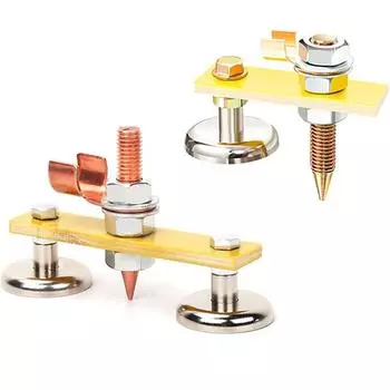 Зажим для провода заземления всасывания Зажим заземления Металлообрабатывающая магнитная головка Сварочный инструмент Металлическая пластина Double head