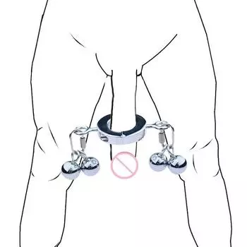 Зажим для яичек Сверхмощное кольцо целомудрия для члена Секс-игрушки Мужское кольцо для пениса Носилки для стимуляции мошонки Замок для тренировки Металлическое устройство 13mm No Ball