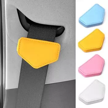 Зажим для ремня безопасности автомобиля, магнитный ограничитель ремня безопасности, полиуретановый ремень безопасности с фиксированным ограничителем и зажимом для карты для аксессуаров для салона автомобиля красный