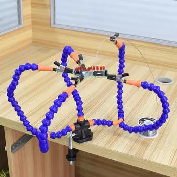 Зажим для рук помощи от держателя инструментов Третья рука с 5 гибкими