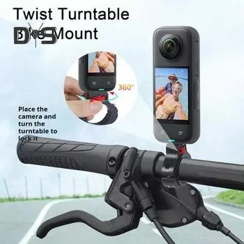 Зажим для руля мотоцикла, держатель для экшн-камеры, прочная конструкция, высокая стабильность, защита от сотрясений, простая установка, универсальный зажим для руля чёрный