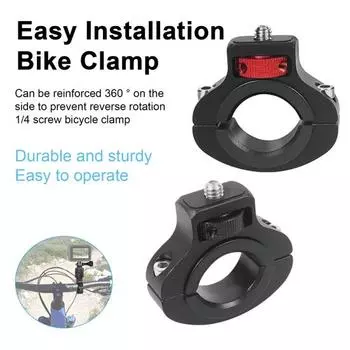 Зажим для руля мотоцикла, держатель для экшн-камеры, прочная конструкция, высокая стабильность, защита от сотрясений, простая установка, универсальный зажим для руля красный