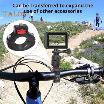 Зажим для руля мотоцикла, держатель для экшн-камеры, прочная конструкция, высокая стабильность, защита от сотрясений, простая установка, универсальный зажим для руля красный